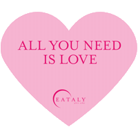 all you need is love heart Sticker by Eataly Flatiron