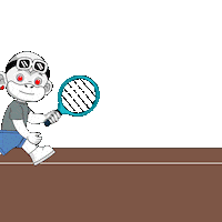 Smash Tennis Player Sticker by Zhot