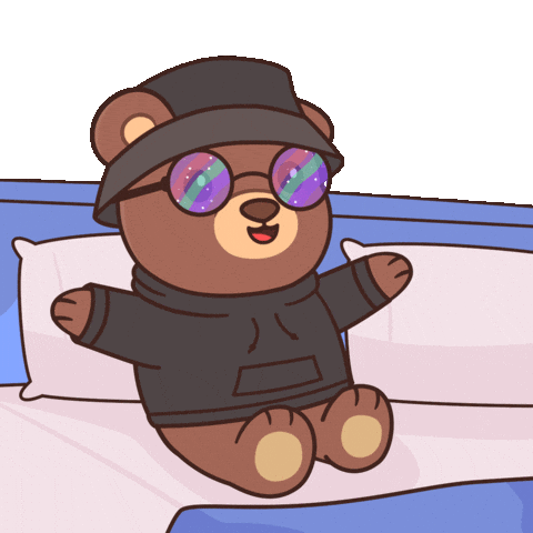 Happy Wake Up Sticker by BEARISH