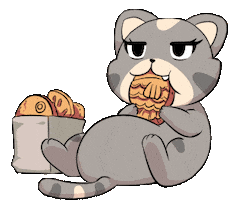 Om Nom Eating Sticker by Jin
