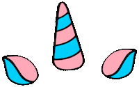 Unicorn Trans Sticker by Olhar