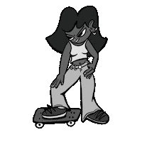 Cartoon Skate Sticker