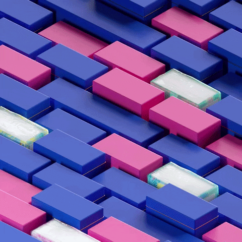 LotusHygiene loop 3d wave abstract GIF