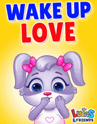 Wake Up Love GIF by Lucas and Friends by RV AppStudios