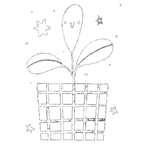 annailustracion nature stars plant grow Sticker