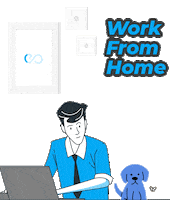 Working Work From Home Sticker by Huptech Web