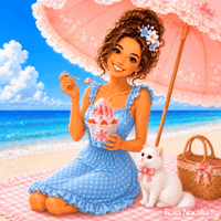 White Cat Summer GIF