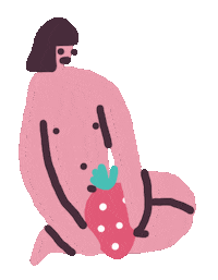 Girl Eating Sticker by Sara Maese