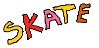Rainbow Skate Sticker