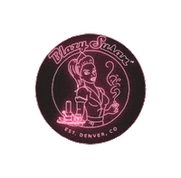 BlazySusan pink neon smoke high Sticker