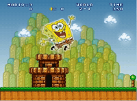 Super Mario Spongebob GIF