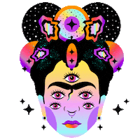 Frida Kahlo Girl Sticker by Sua Agape