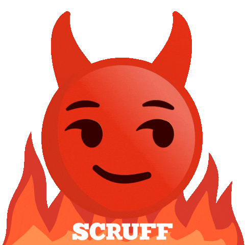 Fire Emoji Sticker by SCRUFF