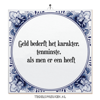 Spreuk Geld Sticker by Tegelspreuken.nl