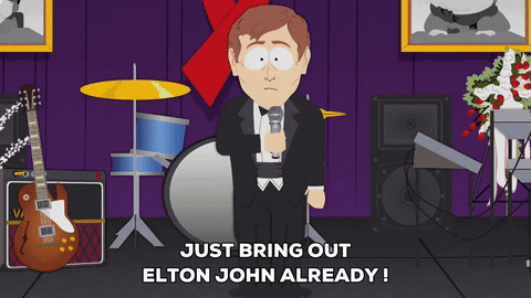 elton john cartman GIF by South Park 