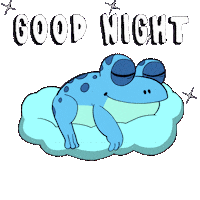 Sleepy Good Night Sticker by Croakey