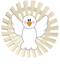 Holy Spirit Jesus Sticker by ateliermaosdemaria
