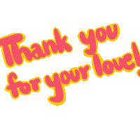 Thanks Love Sticker