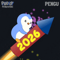 Happy New Year Penguin GIF by Pudgy Penguins