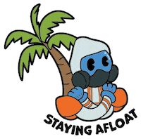 Staying Afloat Palm Tree Sticker by shieldtecph