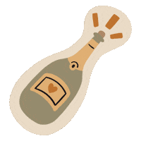 Champagne Sticker by Kayla Ybanez
