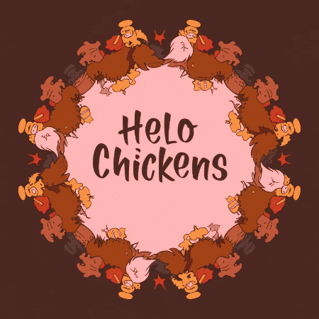 Hello Chickens GIF by Gallery.fm