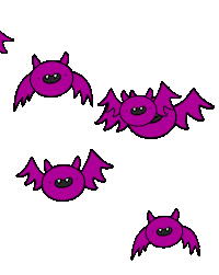 Flying Vampire Bat Sticker by The Squibbles
