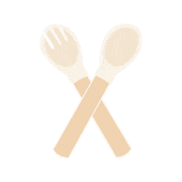 Tableware Fork And Spoon Sticker by Toddl.