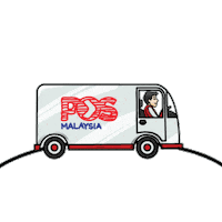 On The Way Thank You Sticker by Pos Malaysia