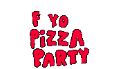 Party Pizza Sticker by deladeso