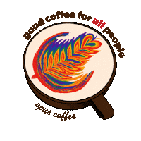 Gay Pride Sticker by Opus Coffee