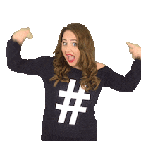 neuton show point down hashtag Sticker