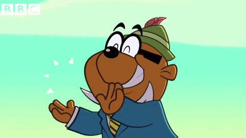 Cartoon gif. A beaver in a suit claps eagerly and proudly before looking at us with happy tears and wiping one that falls from his eye.