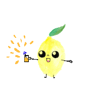 flailustra summer kawaii lemon juice Sticker