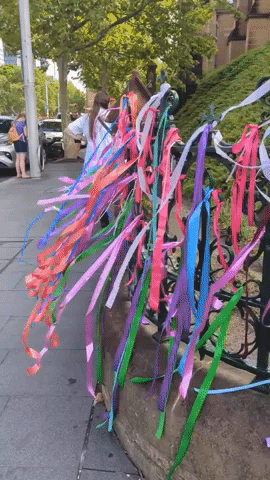 Ribbons Tied to Sydney Cathedral in Silent Protest Ahead of Cardinal Pell's Funeral