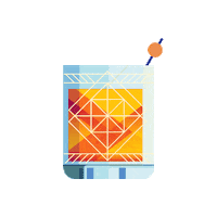 MaiteFranchi drink glass whisky melt Sticker