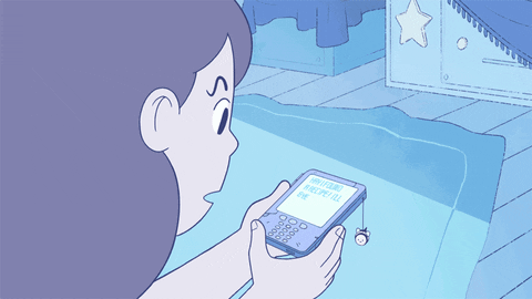 cartoon hangover furiously texting GIF by Bee and Puppycat