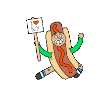 Nyc Hotdog Sticker by Earth Cubs