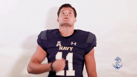 Navy Football Celebration GIF by Navy Athletics