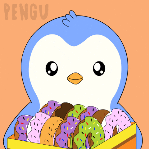 Excited Dunkin Donuts GIF by Pudgy Penguins