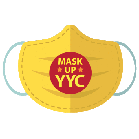 Mask Canada Sticker by The City of Calgary