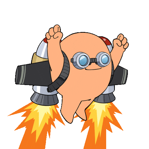 Rocket Pump Sticker by Memeland by 9GAG
