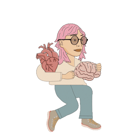 TAFDIGEST giphyupload heart thinking brain Sticker