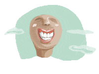 Cannabis Smiling Sticker by dolfos.co