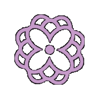 Anna Sui Flower Sticker by Cranbrook Art Museum