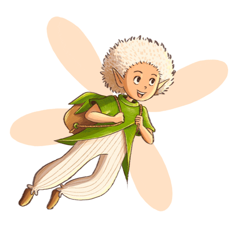 Pintapinxo giphyupload fairy dandelion hada Sticker
