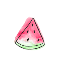 LeighElizabethStudio orange fruit lemon watermelon Sticker