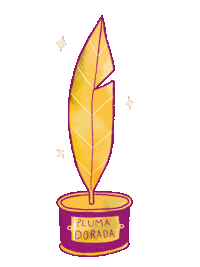 Gold Pluma Sticker by Albertarrayas