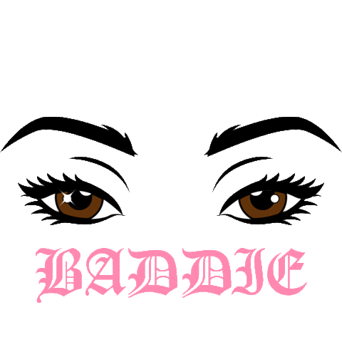 Wink Baddieb Sticker by Baddie B Lashes