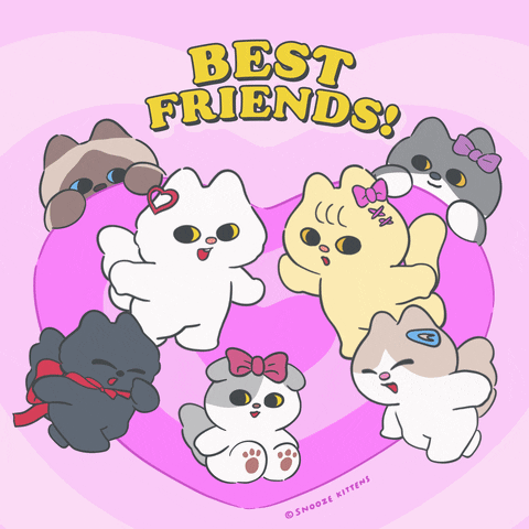 Best Friends Love GIF by Snooze Kittens